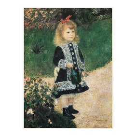 1977 After Auguste Renoir "A Girl With a Watering Can", Large Full-Color Print