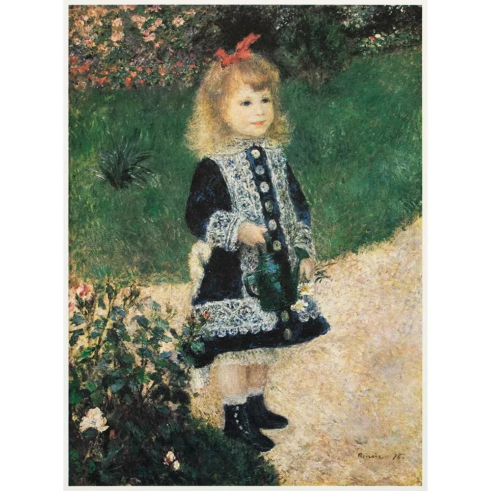 1977 After Auguste Renoir "A Girl With a Watering Can", Large Full-Color Print - 6