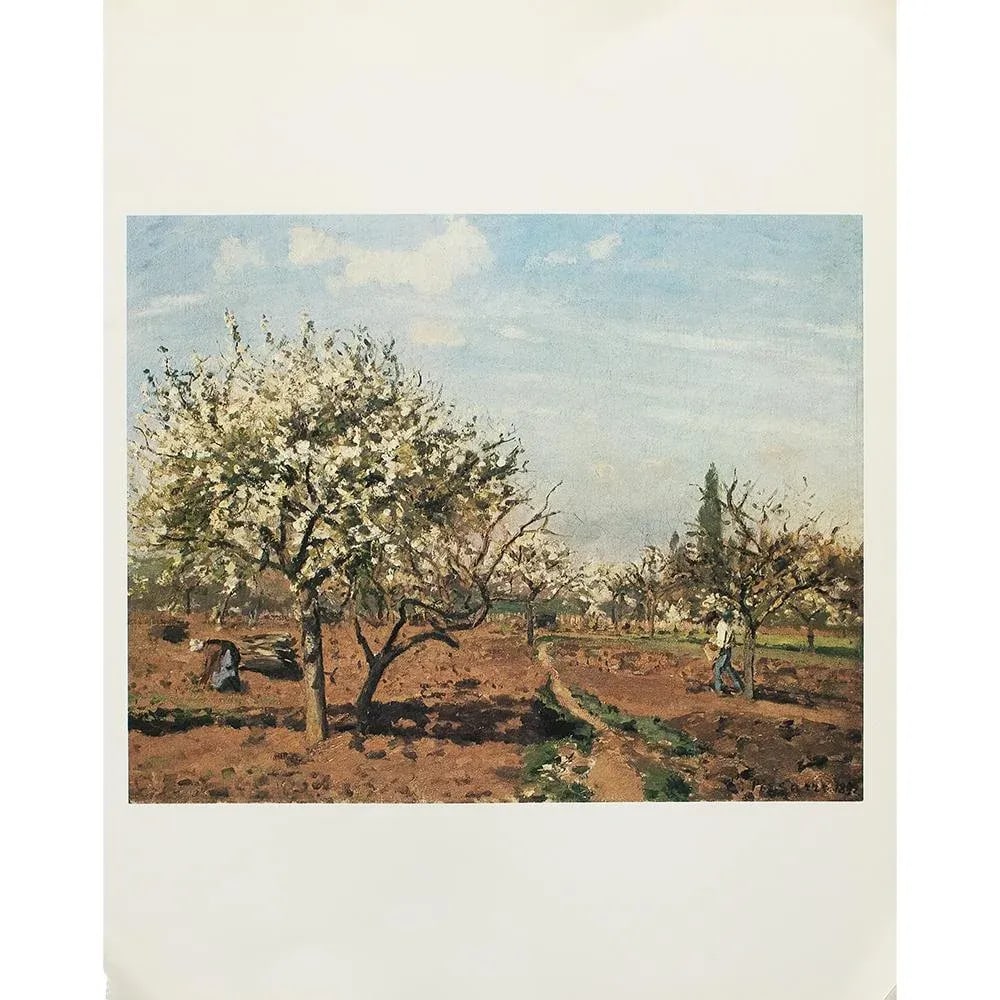 1977 After Camille Pissarro "Orchard in Bloom, Louvenciennes", Large Full-Color Print - 4