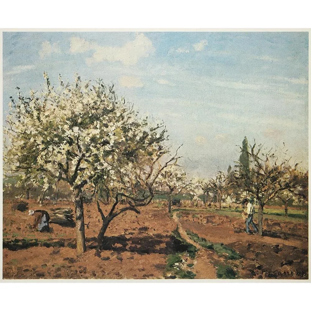 1977 After Camille Pissarro "Orchard in Bloom, Louvenciennes", Large Full-Color Print - 6