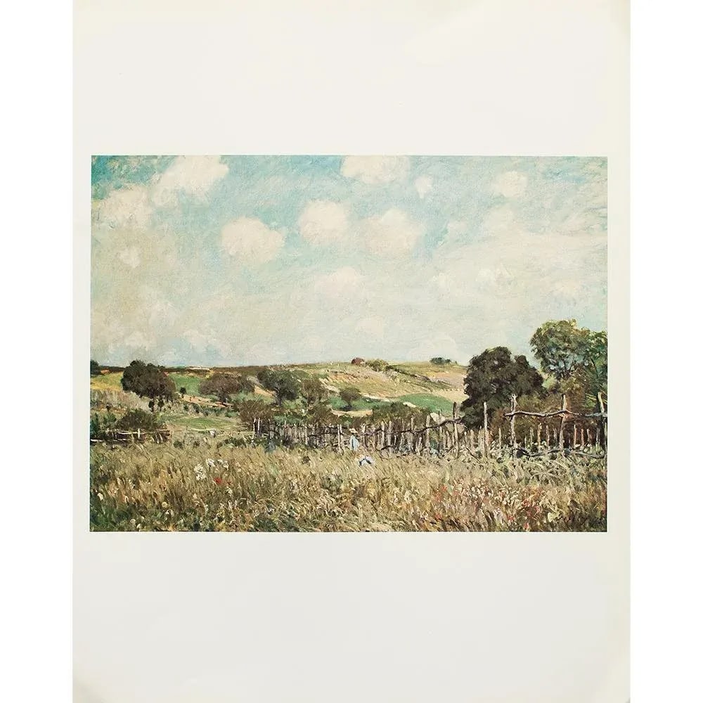 1977 After Alfred Sisley "Meadow", Full-Color Print - 2