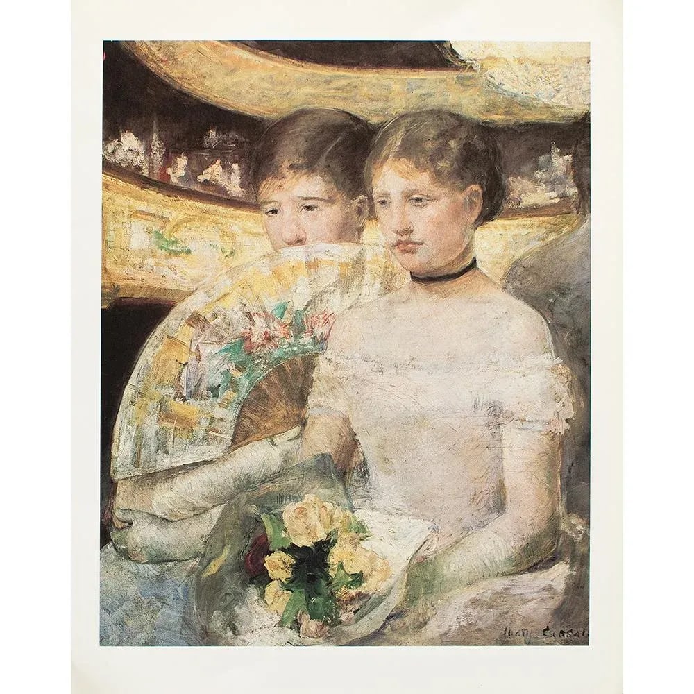 1977 After Mary Cassatt "The Loge", Large Full-Color Print - 2