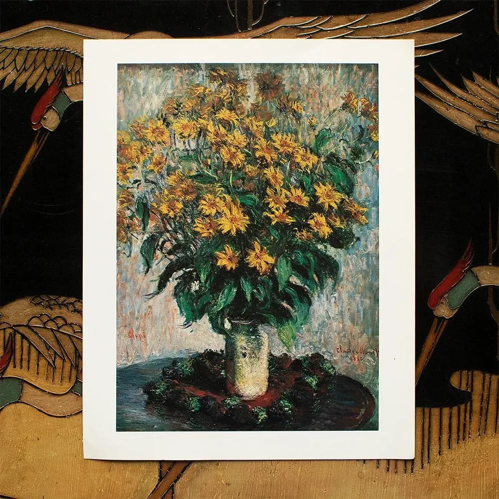 1977 After Claude Monet "Vase of Chrysanthemums", Large Full-Color Print - 3