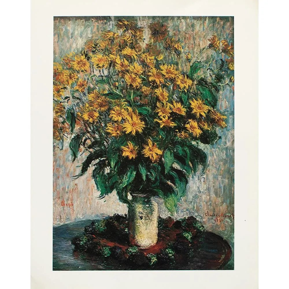 1977 After Claude Monet "Vase of Chrysanthemums", Large Full-Color Print - 4