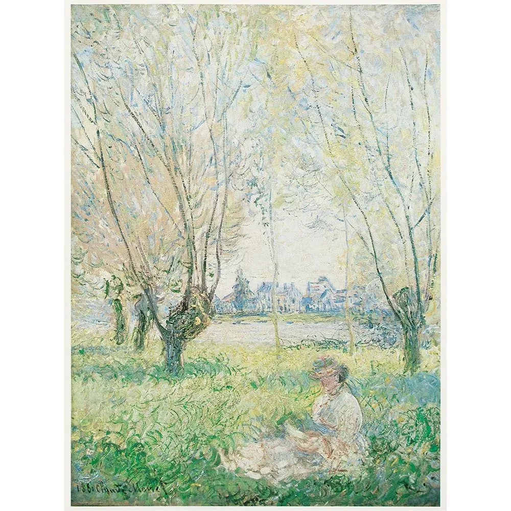 1977 After Claude Monet "Woman Seated Under the Willows", Large Full-Color Print - 6