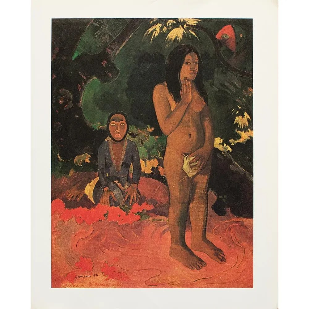 1977 After Paul Gauguin "Parau Na Te Varua Ino (Words of the Devil)", Large Full-Color Print - 4