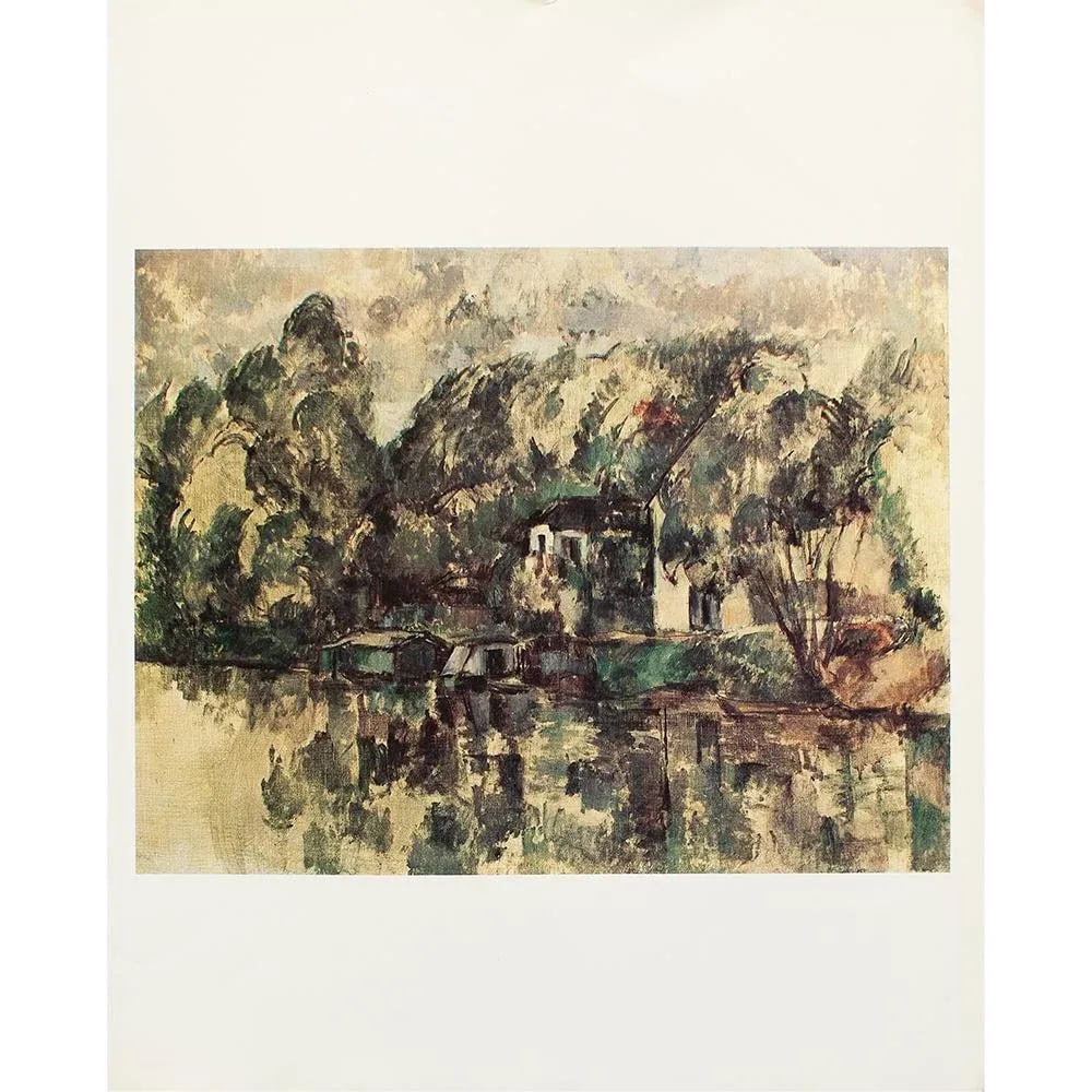 1977 After Paul Cezanne "At the Water's Edge", Full-Color Print - 4