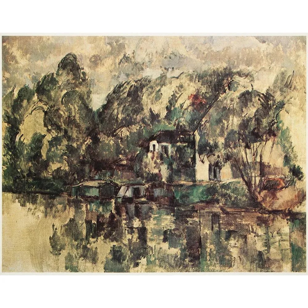 1977 After Paul Cezanne "At the Water's Edge", Full-Color Print - 6