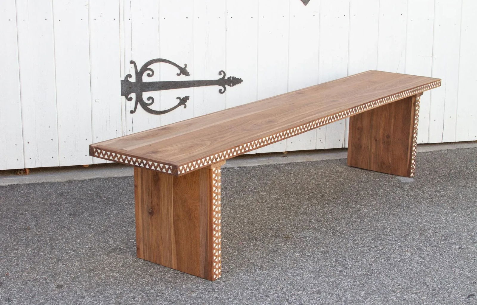 Reclaimed Teak Long Mother of Pearl Bench - 7