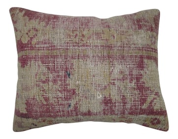 Distressed Vintage Turkish Rug Pillow