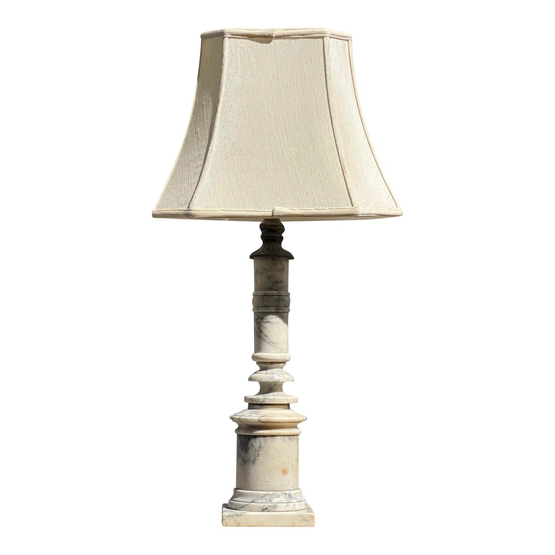 1940s White Marble Lamp: Absolutely stunning white marble lamp! This endless piece will bring class to any setting! Great find! Please check out my other listings! Condition: Alterations: Original Condition Unaltered