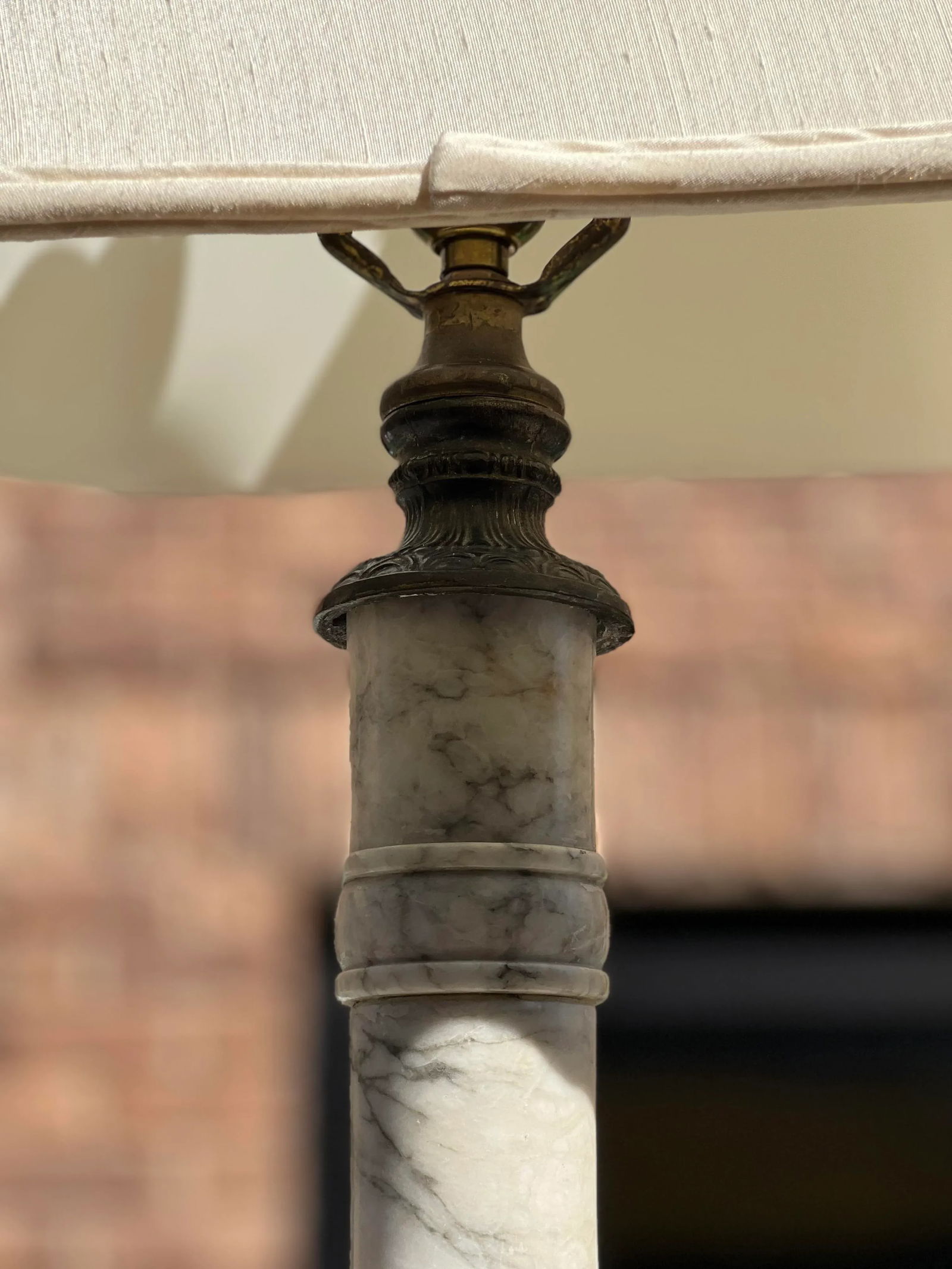 1940s White Marble Lamp - 3