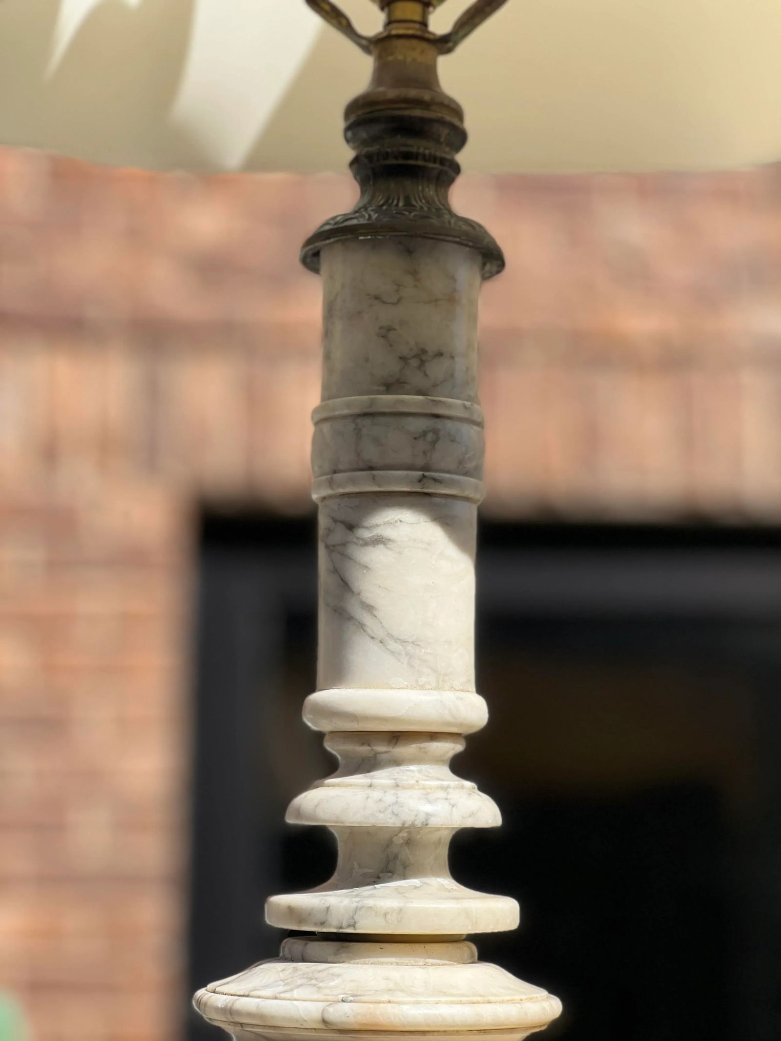 1940s White Marble Lamp - 4