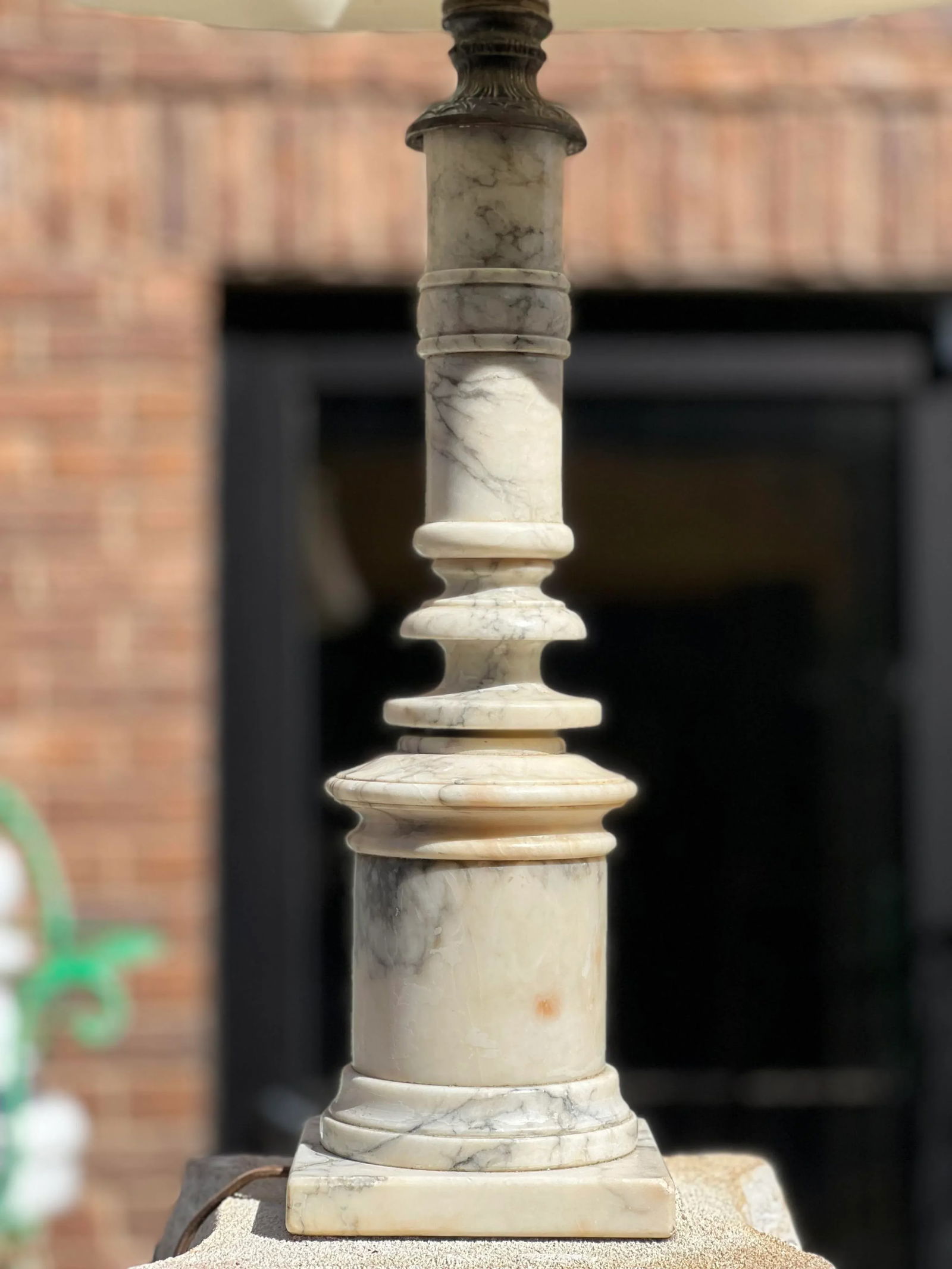 1940s White Marble Lamp - 5