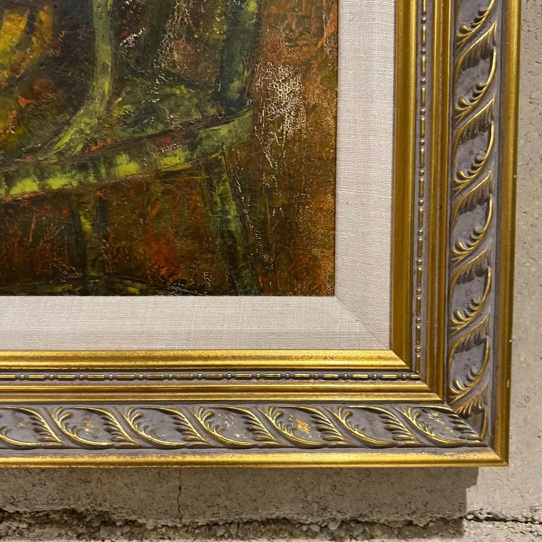 1960s Oil Painting Young Mother and Child Signed Art - 4