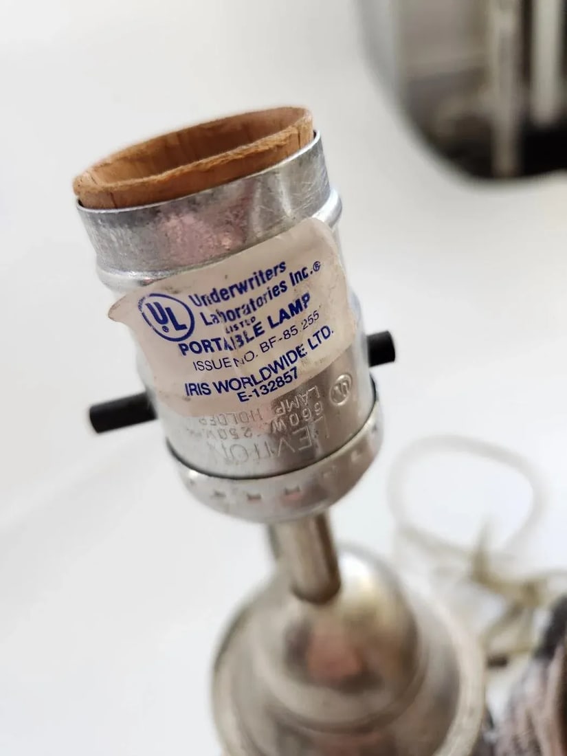 1960s Silver Plate Teapot on Stand Table Top Lamp - 11