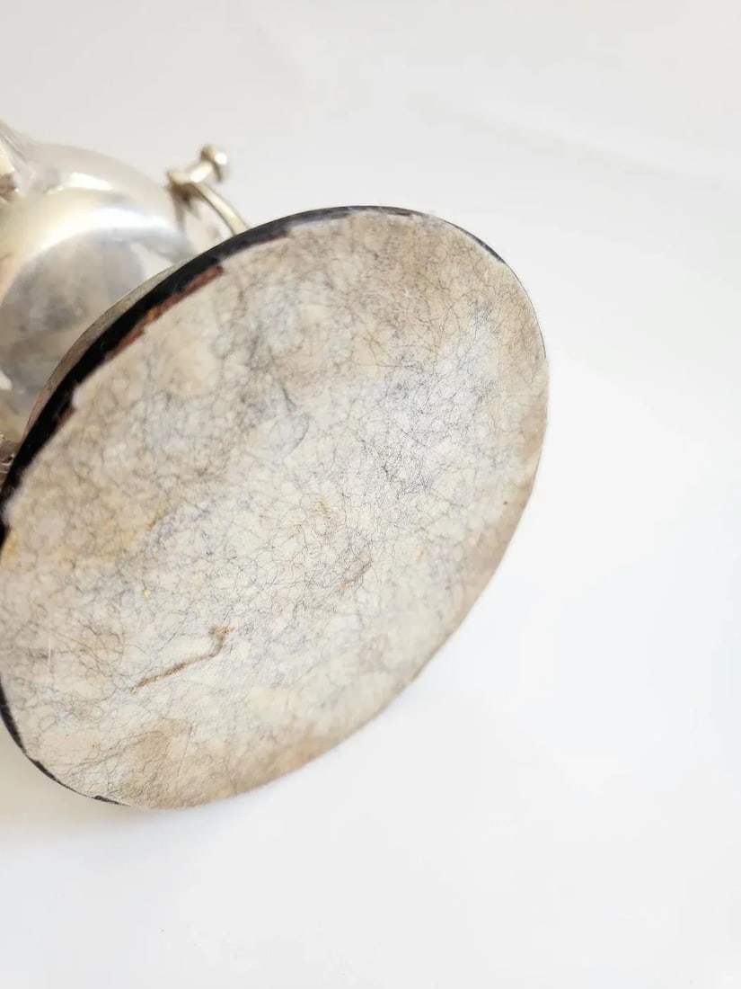 1960s Silver Plate Teapot on Stand Table Top Lamp - 9