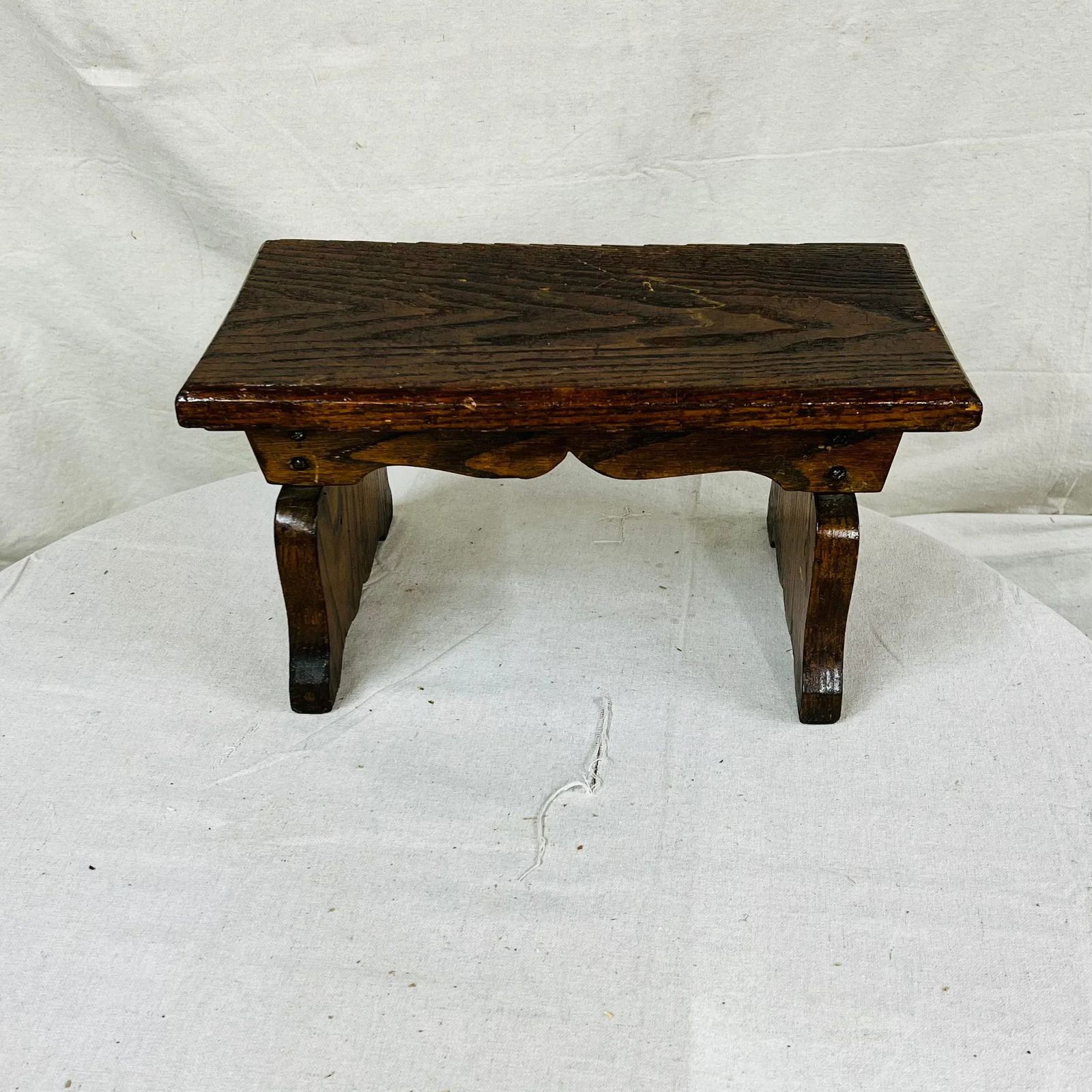 Mid Century Handmade Oak Tabletop Plant Stand - 2