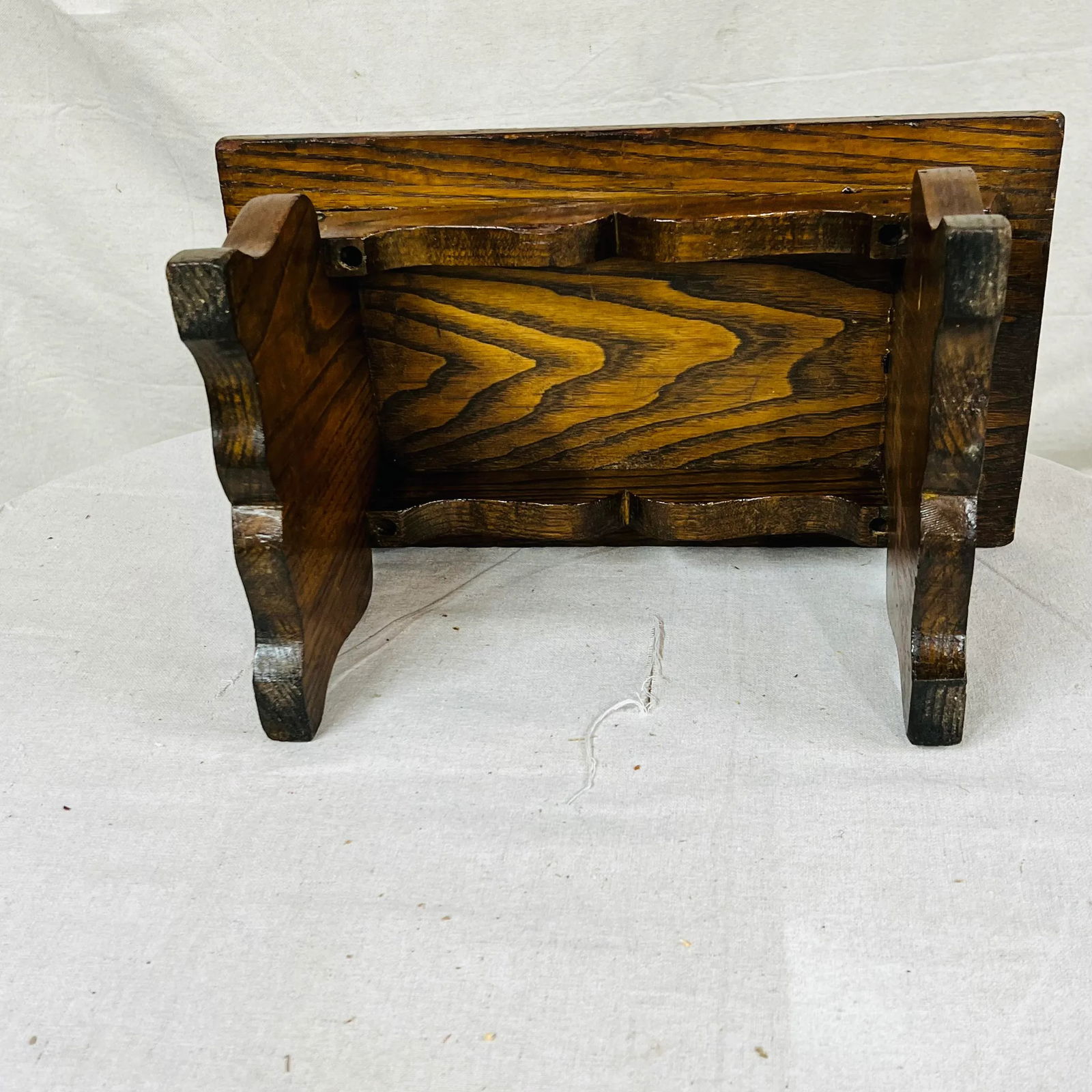 Mid Century Handmade Oak Tabletop Plant Stand - 5