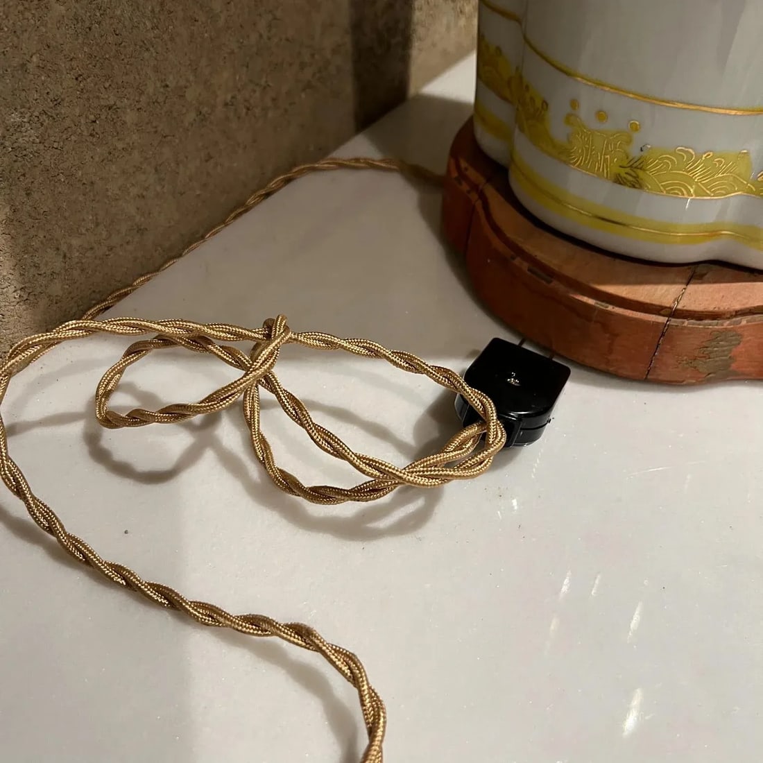 1960s Marbro Oriental Table Lamp Floral Porcelain - 11