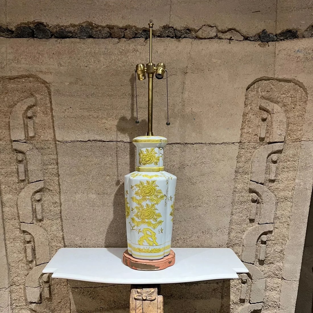 1960s Marbro Oriental Table Lamp Floral Porcelain - 13