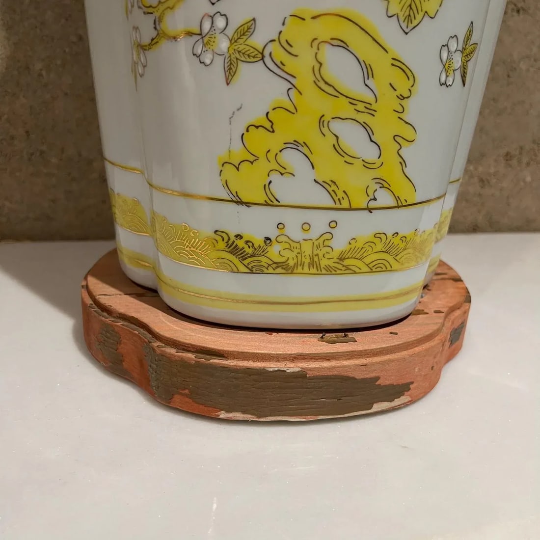 1960s Marbro Oriental Table Lamp Floral Porcelain - 2