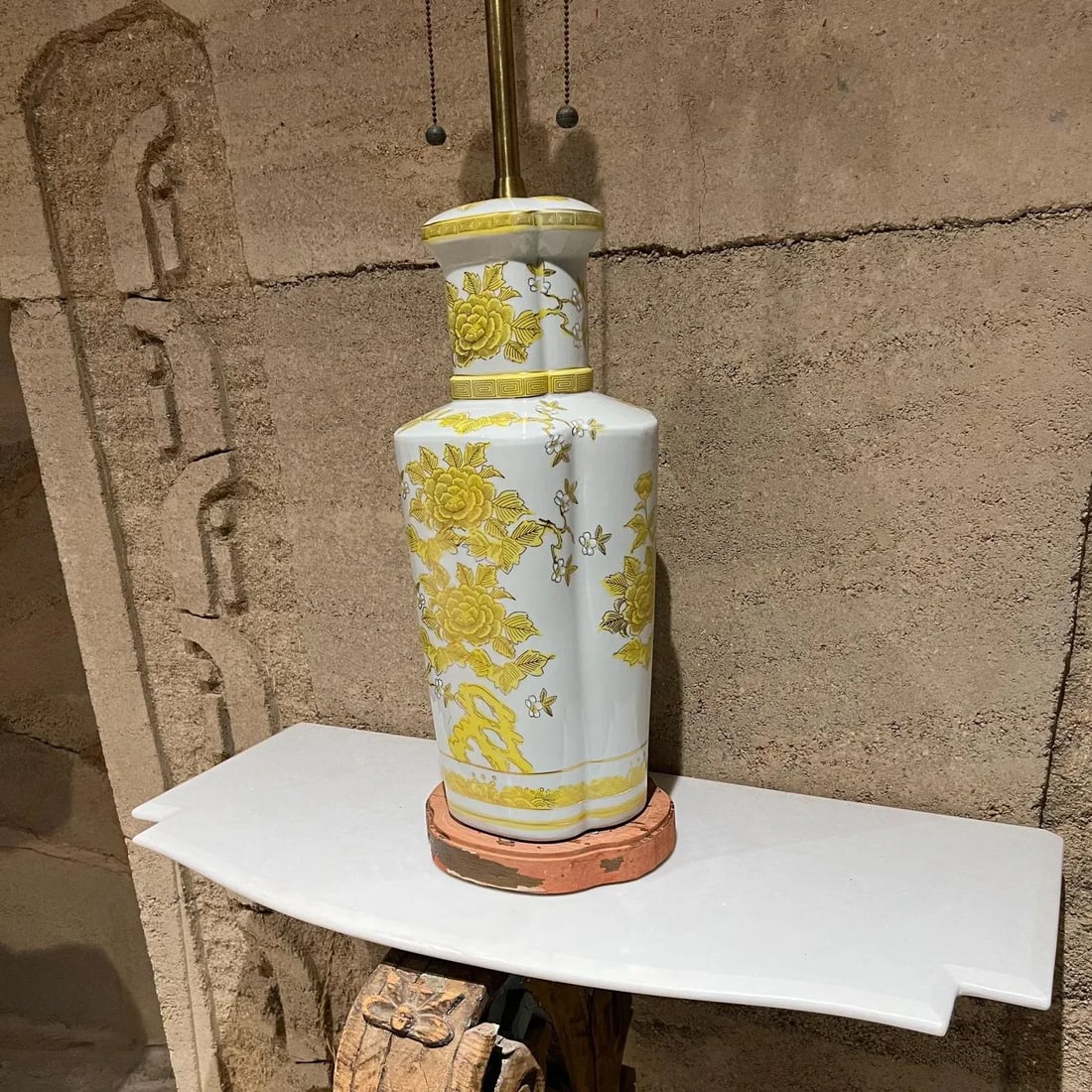 1960s Marbro Oriental Table Lamp Floral Porcelain - 7