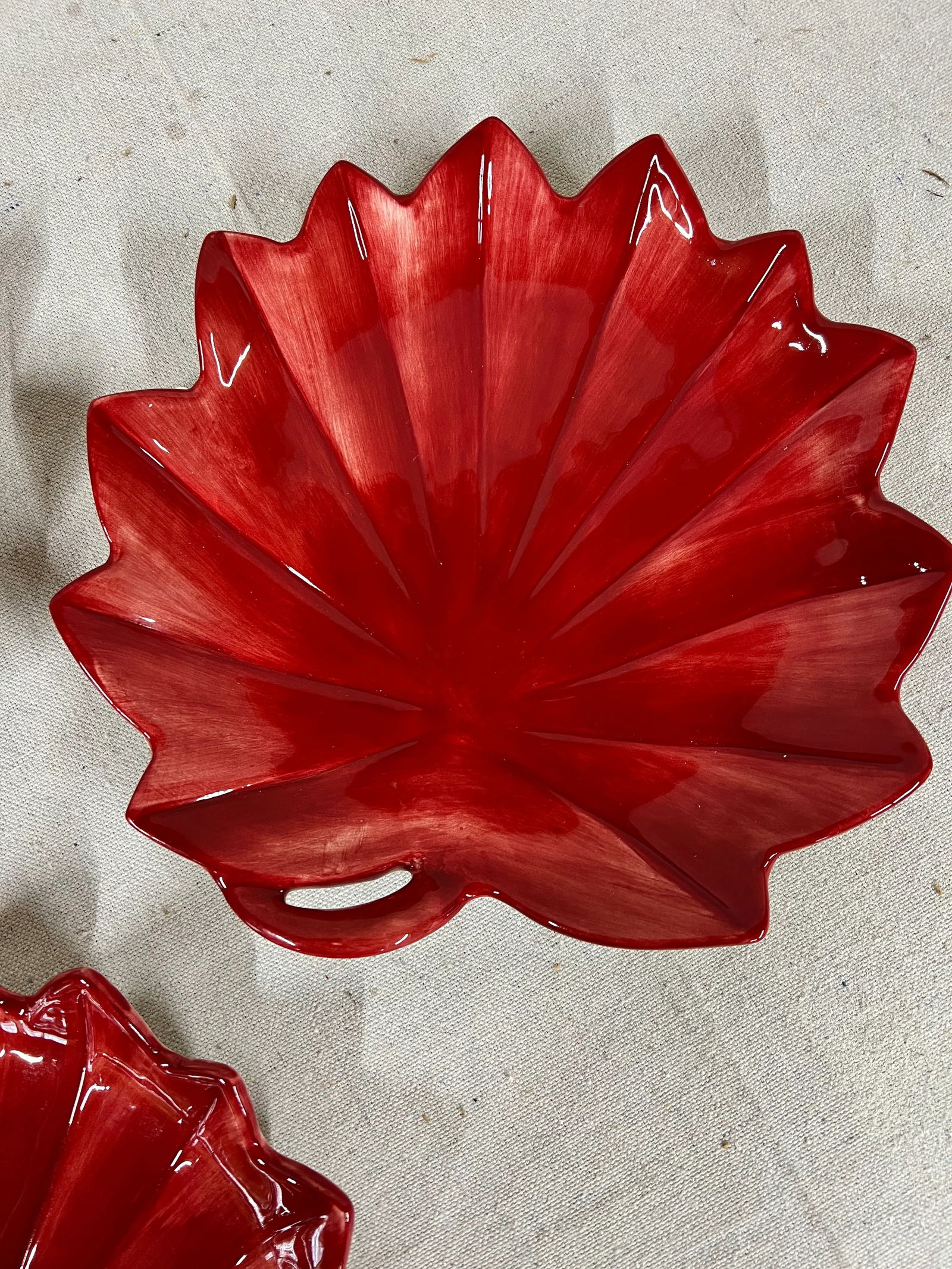 Late 20th Century Fitz and Floyd Poppies Snack Plates- Set of 3 - 6