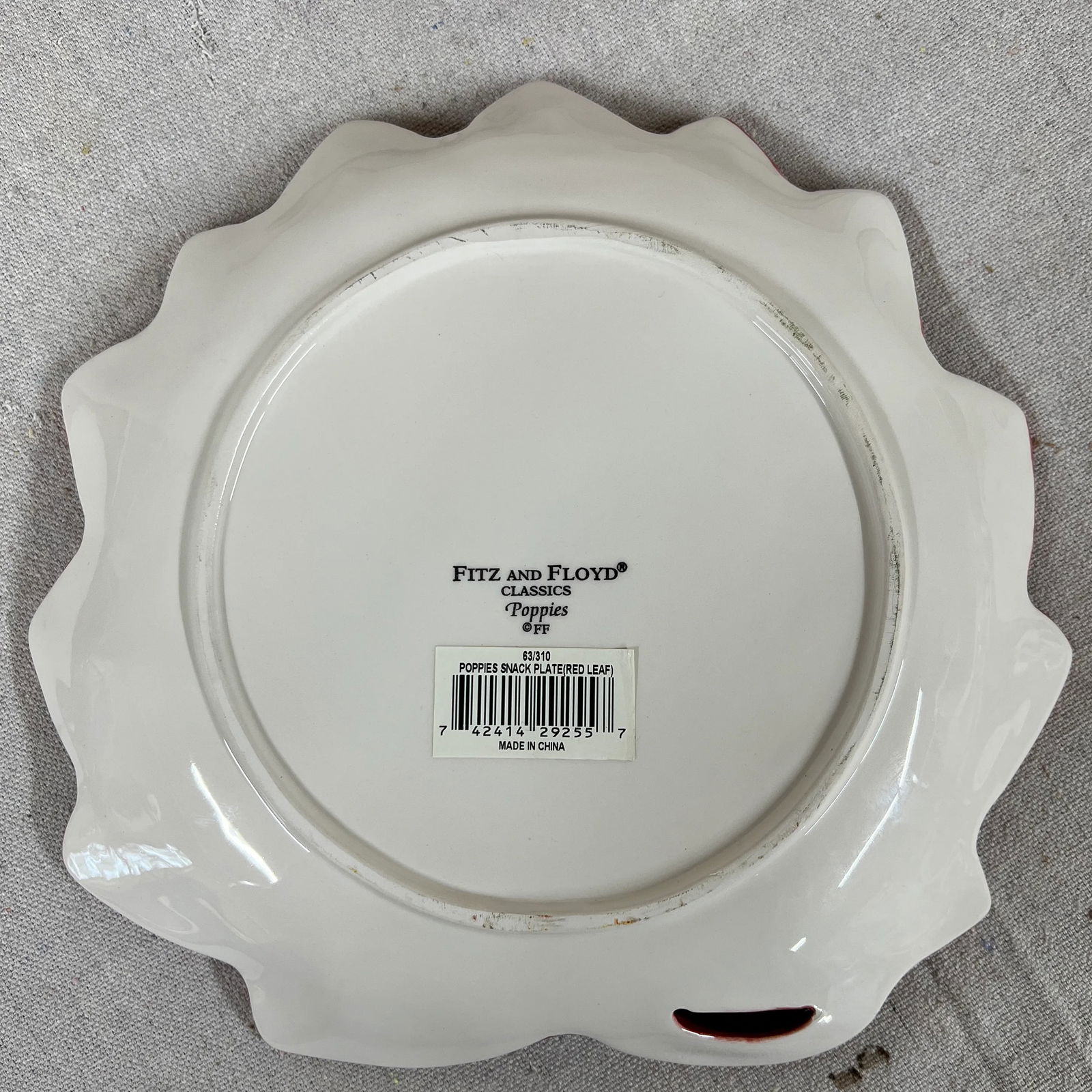 Late 20th Century Fitz and Floyd Poppies Snack Plates- Set of 3 - 7
