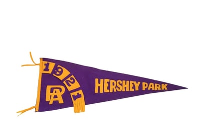 Antique 1921 Hershey Park PA Felt Flag