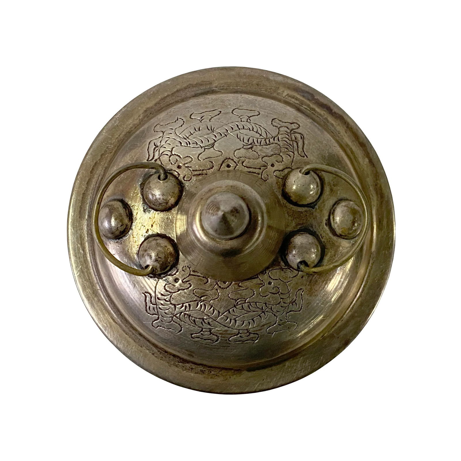 Chinese Nickel Miniature Mongolian Hotpot Shape Display Decor - 5