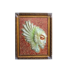 European Glass Angel Face Wall Art