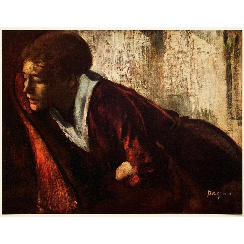 1950s After Edgar Degas "Melancholy", First Edition Full-Color Vintage Print - 8