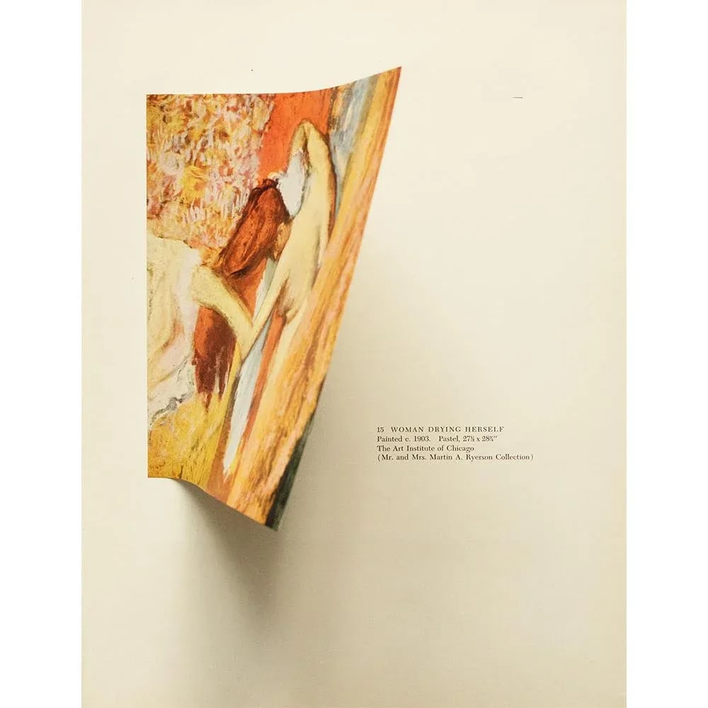 1950s After Edgar Degas "Woman Drying Herself", First Edition Full-Color Vintage Print - 4