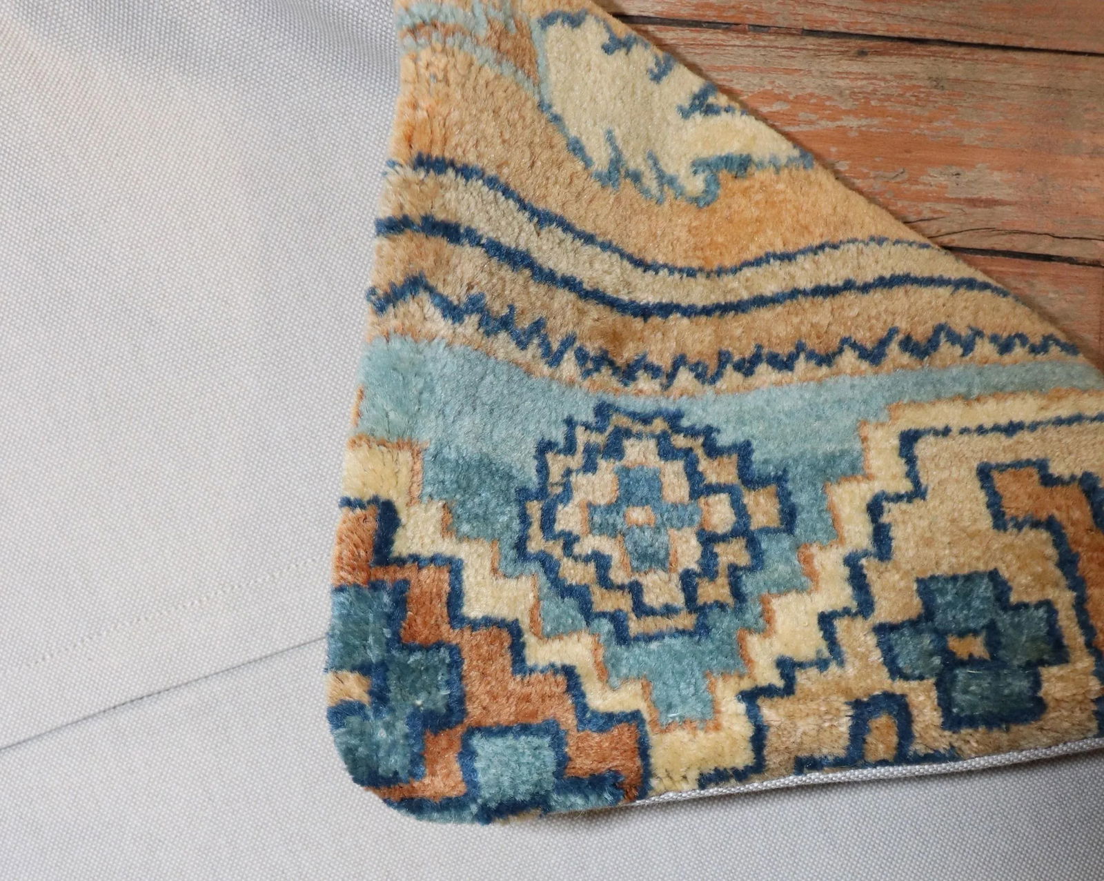 Contemporary Pillow Made from Early 20th Century Antique Indian Rug - 2