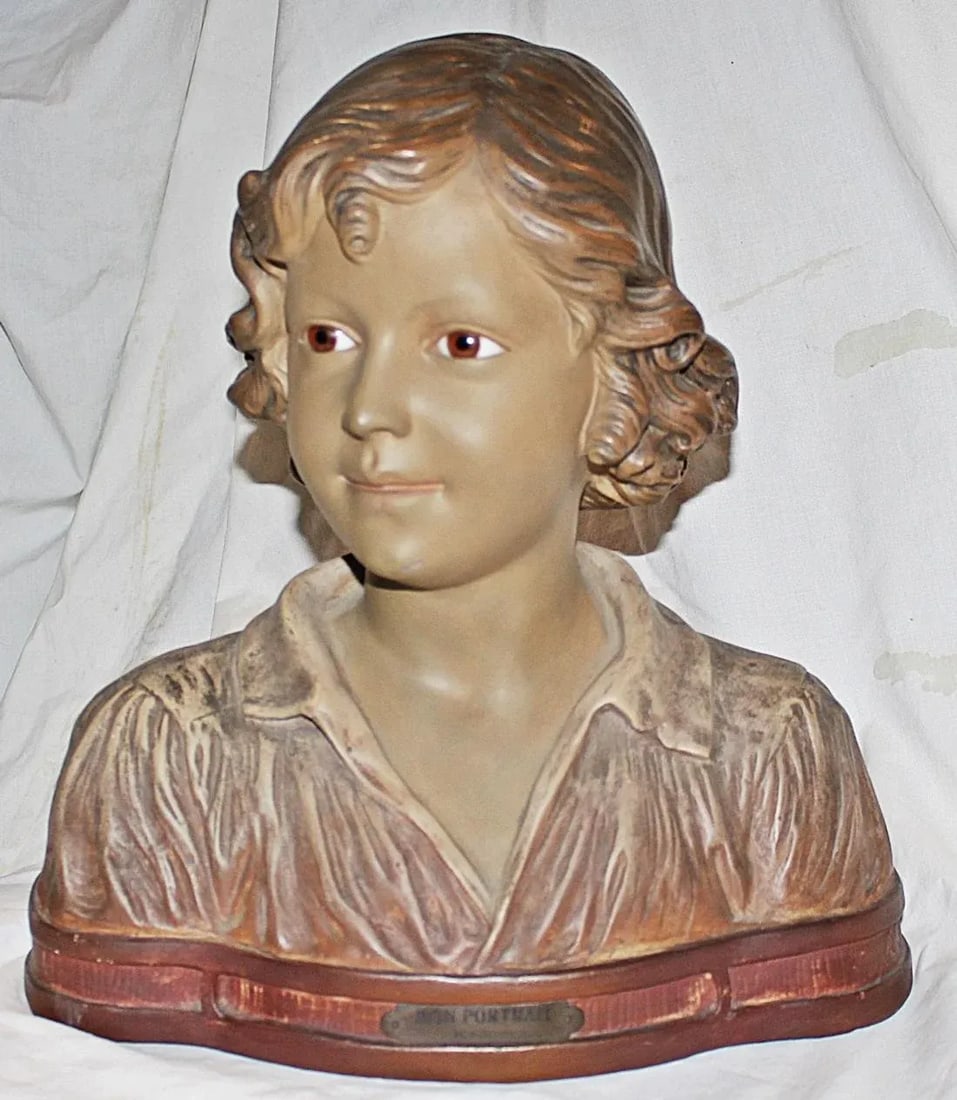 Antique French Terracotta Bust - 2