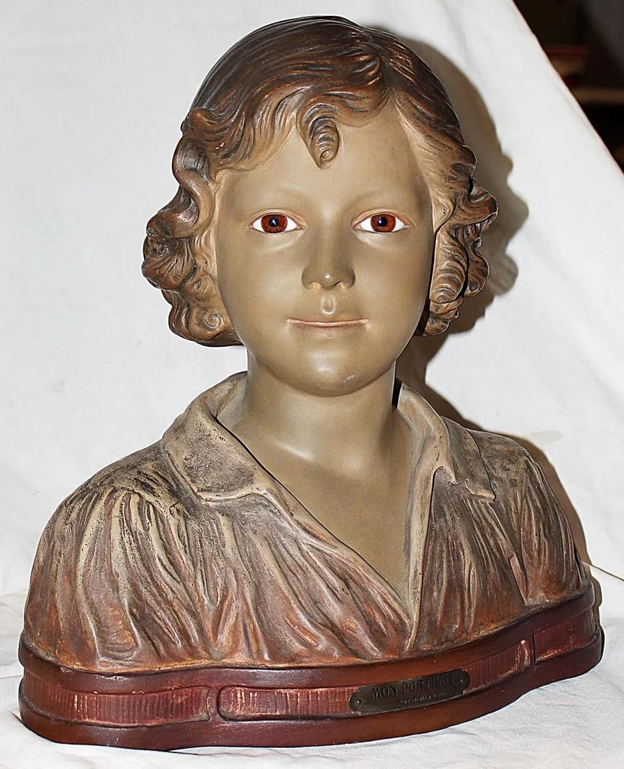 Antique French Terracotta Bust - 3