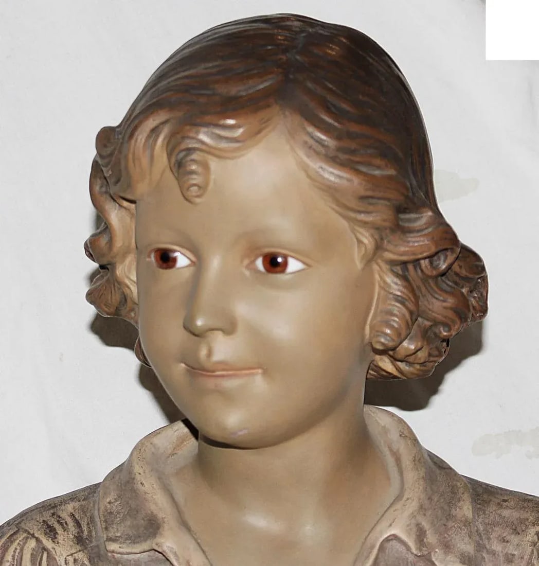 Antique French Terracotta Bust - 4