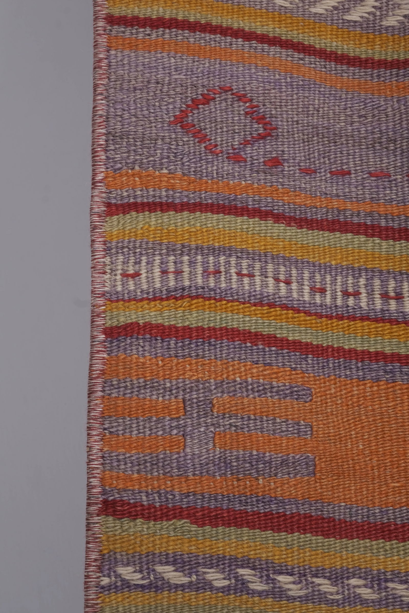 1960s Turkish Striped Kilim Runner Rug 2'2'' X 17'2'' - 10