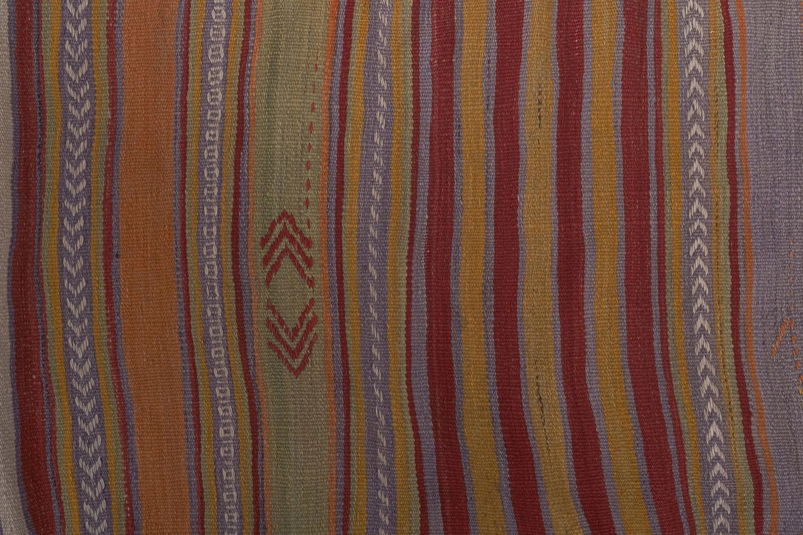 1960s Turkish Striped Kilim Runner Rug 2'2'' X 17'2'' - 5