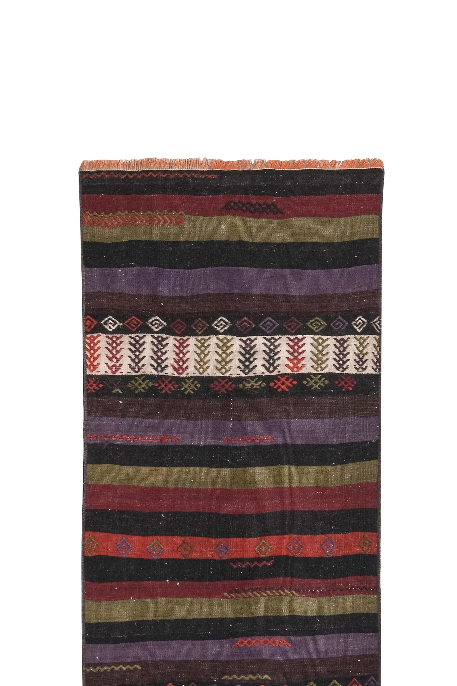 Vintage Extra Long Turkish Kilim Runner 2' X 25'4'' - 4