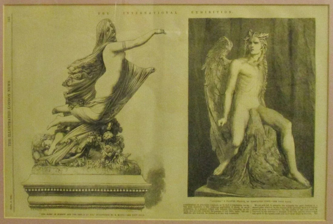 Antique the Illustrated London News September 27, 1862 Matted and Framed - 2