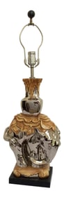 Mercury Style Finish Ceramic Elephant Lamp