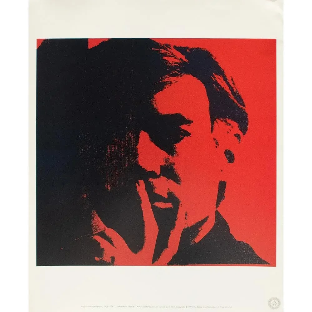 1990 the Andy Warhol Foundation After Andy Warhol "Self-Portrait", Pop Art Lithograph - 2