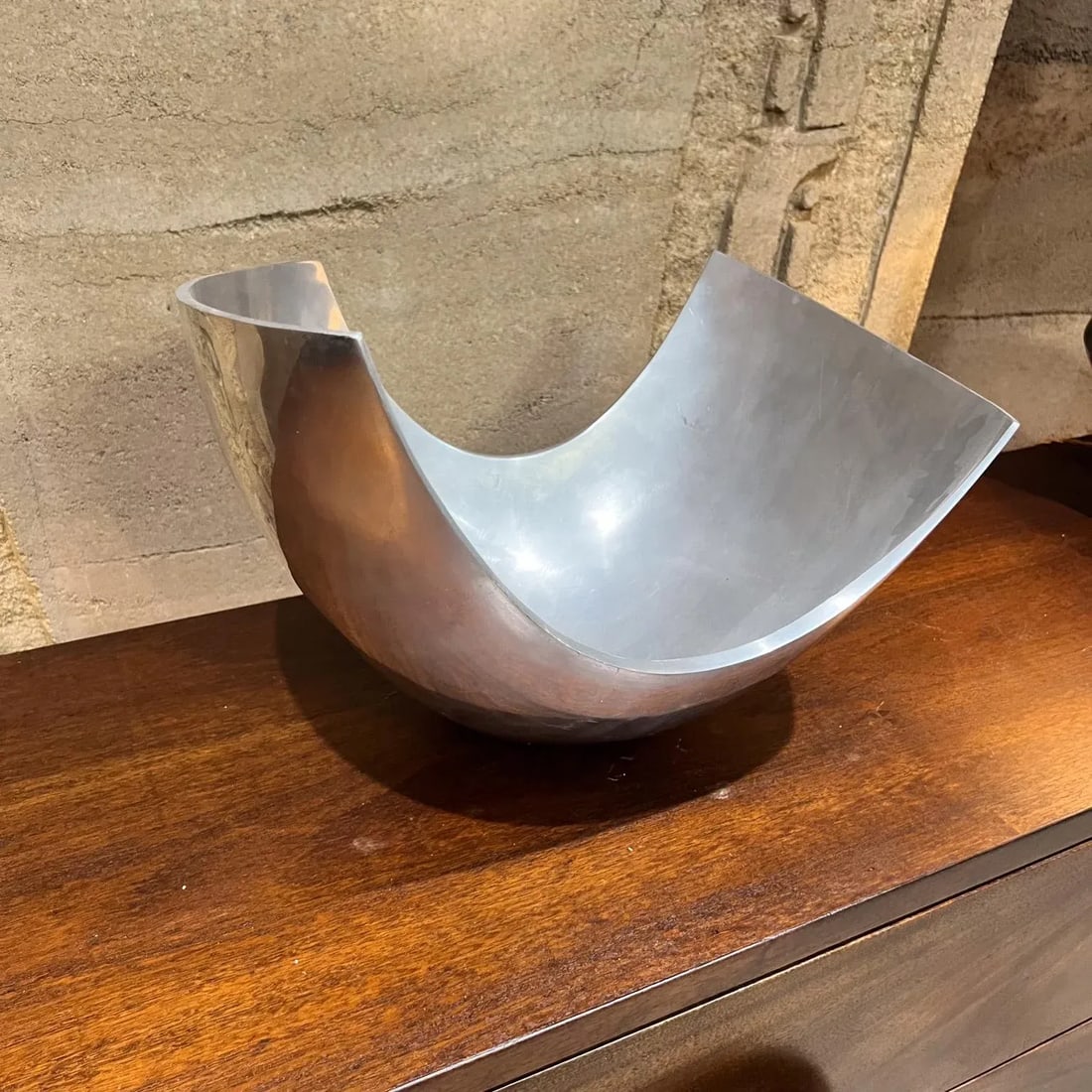 1980s Michael Lax Design Sculptural Serving Bowl for Metaal - 2