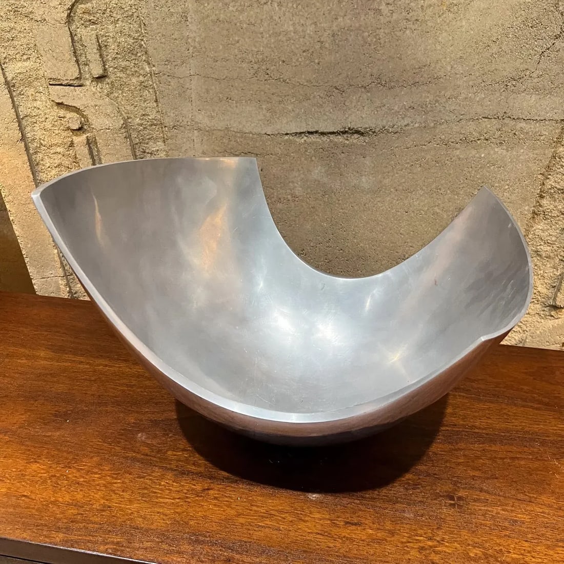 1980s Michael Lax Design Sculptural Serving Bowl for Metaal - 3