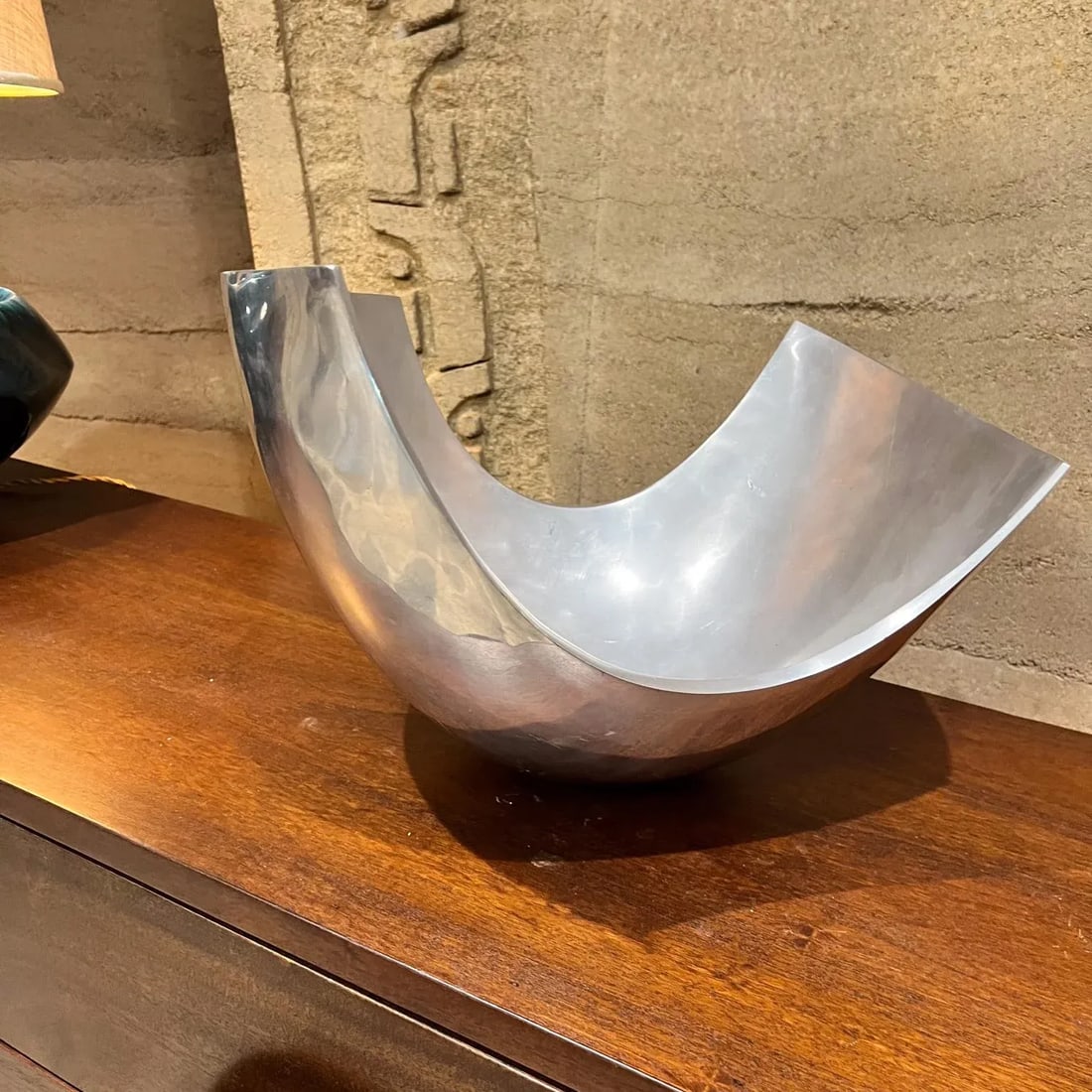 1980s Michael Lax Design Sculptural Serving Bowl for Metaal - 7