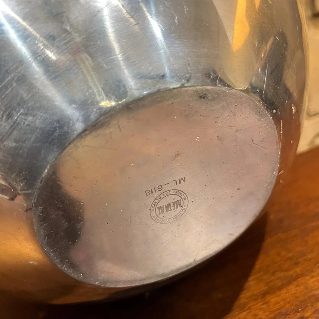 1980s Michael Lax Design Sculptural Serving Bowl for Metaal - 9