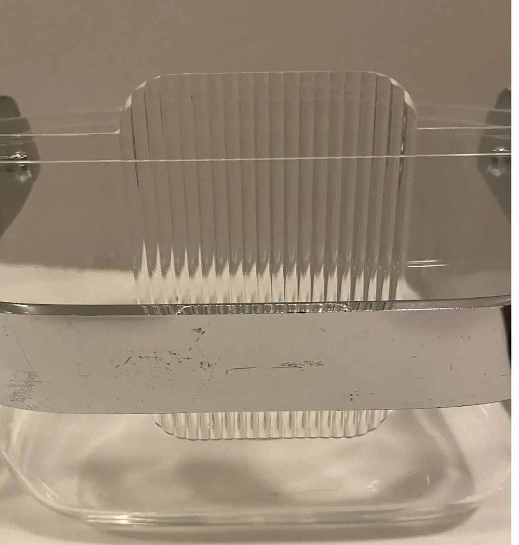 Mid-Century Modern Guzzini Lucite Stella Ice Bucket – Italian Design - 2