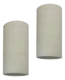 Plaster Concrete Flush Mount Italian Can Tube Lights - a Pair